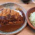 Hiratabokujou - カツカレー、キャベツ