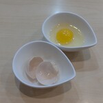 らぁ麺 飯田商店 - 「烏骨鶏の生たまご (数量限定 約5個/日)  1個 400円」
