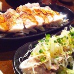 豚小家 - 茹で豚（ニンニク醤油・ネギポン酢）