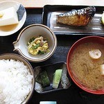 おんじき家ふうど - 一瞬これだけ？と思わせるが、後から肉料理が着いてきた！