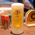 Kushiyaki Sato Mura - サッポロ生ビール（550円）