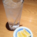 季節料理かたやま - たてみち屋菅さんの無農薬レモン酎ハイ