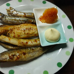 港釧路の炉端焼き 虎や - ししゃも　ホッケ　コマイ