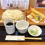 Udoncha Yakaiduya - 海老天ぷらざるうどん（麺大盛り）