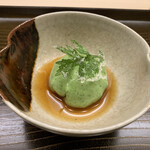 片折 - よもぎ豆腐