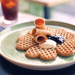 FUGLEN ASAKUSA - Waffle (Brown Cheese, Sour Cream, Homemade Berry Jam) – JPY 670 (Tax Included)