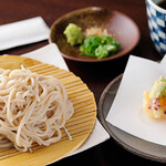 天ぷら食堂 - ざるそば かき揚げ