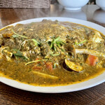 カシミール - ミックスA ほうれん草とチーズ、玄米、辛さ 7倍