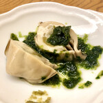 鮨おばな - 風味のあるあおさと柚子胡椒で