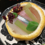 おおたに - 金目鯛昆布締・墨イカ・細魚