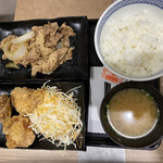 吉野家 - 牛皿、から揚げ定食　822円