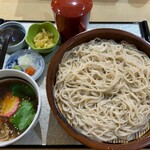 十割そば 利府庵 - かしわせいろ