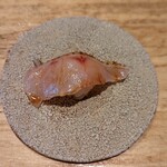 天ぷら たけうち - 赤むつと槍烏賊の糸切り