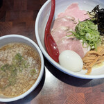 生姜醤油専門 我武者羅 - ■特製背脂生姜醤油つけ麺¥1,180