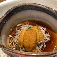 鮨 令歩 - 蕎麦、ウニ乗せ