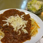 ナイアガラ - カレスパ(ミニコールスロー付き) 900円、大森券(ライス＆ルウ大盛) 200円、コールスロー 180円