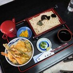 そば処 山乃屋 - 天丼セット（ざるそばで）