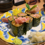 天ぷらと寿司 こじま - はみ出しトロ鉄火