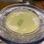 Teppan Ryouri Kawamura - スープも選べる。これは空豆冷製