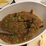 デリー - キーママター（ラム挽肉カレー）