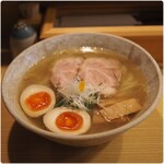 Yamazaki Men Jirou - 塩らーめん 750円 味付け玉子 100円