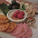 タヴェルナ・ポルチーニ - 前菜、これがかなり出ているらしい。前菜なんだから、そりゃそうでしょ。