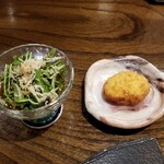 酒楽　ひろ喜 - お通し二品。