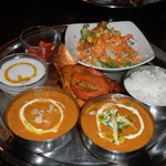 Indian Restaurant JUNTARA - レディースセット　カレーは海老カレーとベジタブルカレーをチョイス