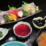 四季魚貝料理 活増 - お刺し身・珈琲ゼリー