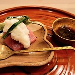 馬車道 大かわ - 鮪の山かけ