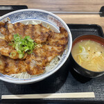 姫軒 - 味噌姫豚丼（大盛り・セットとん汁）1130円