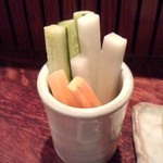 串かつ あーぼん - ジューシーな野菜スティック。