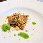 La Brianza - ファラフェルグリーンカレーソース。ホクホクファラフェルさっくり揚げられていてカレーソースともまさにぴったり！間違いないわ～(^^)