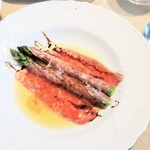 La Brianza - ジェットファーム長谷川さんハセパラバターソテーブレザオラバルサミコソース。