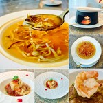 中国料理 新香港 - フカヒレスープ/大海老のオイスターソース？！