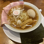 小路カフェ - とりそば　あっさり全部乗せ(¥1100)
メニューよりチャーシューが一枚少ないぞ！