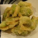 田菜花 - 空豆と海老の挟み揚げ600円　※2013年2月