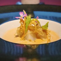 クラージュ - 北海道産 帆立貝のポワレ 海老のフランとビスク