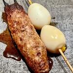 とり茶太郎 - エル・フランス＆つくね　強火でさっと炙られて程よい弾力があります