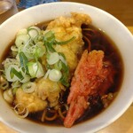 一〇そば - とり天と紅生姜半分