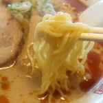 とうがらし - とうがらし しょうゆラーメン　麺