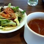 クック De アムール - ランチセットのサラダとスープ