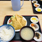 吉原食堂 - 料理写真:魚フライ定食　ご飯少なめ