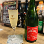 酒バー 月之舟入 - ◎はすみふぁーむの紅玉りんご100％使用のプレミアムシードル。