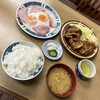 和か奈食堂 - 生姜焼き定食とハムエッグ