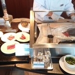 ブッフェレストラン トップ オブ ミヤコ - ローストビーフ:ローストビーフ丼も作ってくれる(ソースはオニオンソースがおいしかった)