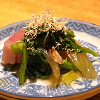 Kotaro - お通し　　有機野菜と大豆のおひたし