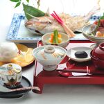 割烹 天ぷら 三太郎 - お食い初め膳　鯛の尾頭　￥6,500