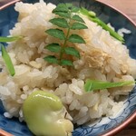 喜Bun上Jo - 筍ご飯にそら豆入り！