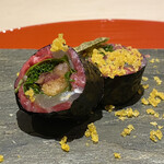 山形牛 千日和牛もも肉の海苔巻き